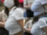 迫力巨乳の透けキャミソール娘