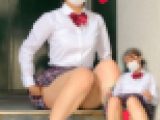 【クール系美少女ＪＫパンチラ】赤チェミニ〇撮