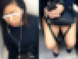 (電車対面）(顔出し)恍惚な表情をして美味しそうなむっちりふとももを晒すおねいさんを観察してみました!!