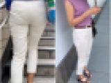 【2名・上品な人妻の白パンツ着衣尻】