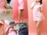 素人パンチラ in 自宅で個人撮影会 vol.095 エチエチピンクナースコスチューム?グラビアアイドルの卵 レイちゃんJ３