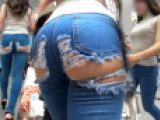 【フルHD 高画質】最先端のエロジーンズ！？さり気なくセクシーに履きこなす美人ギャルが凄い！！