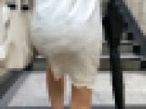 【透け透け白パンティー派！！】完全の白パンティー派！純白でエロ小尻でもパンティーラインがシッカリ透けて妄想絶頂白目【647】