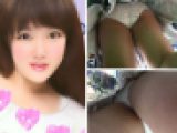 ムチっとした下半身のJDにピタッとはりつくパンツ【逆さ撮り51】