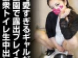 超美形ギャルと過激な野外撮影！公衆トイレで痴女はめ生中出しキメて最後はパンツ拭きとお掃除フェラ！