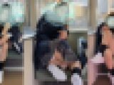 電車で対面したJKがスカートヒラヒラさせパンティ見せ付けてくる
