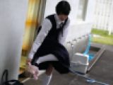 【中～高一貫進学校】華奢ガリボインのショトカ優等生が学校帰りに自撮り露出していたので凸してみた【個撮】