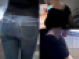 セクシーデニム14＊バルーンヒップの白い肌美形お姉さん編