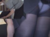 [ホテルマン#9][禁断]蒸れて香ってきそうなパンチラ！黒ストから輝くウルトラ白！