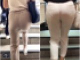 【2名・OLさんの無防備なパンツスタイル】