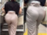 【2名・OLさんの無防備なパンツスタイル】