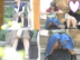 お座りお姉さん発見！！（ＦＨＤ）大変です！！パンツが見えてますよ１６５