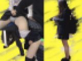 【粘着痴漢】真面目そうな気弱なJ○をバス内でやりたい放題！トイレに連れ込み無理矢理イラマ＆バックで生挿入+種付！