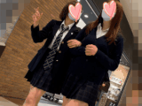 【4K】放課後の仲良し制服JK2人組のパンツをダブルゲット