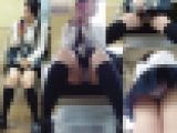 【対面盗撮】ろりカワ女子の白パンティ&ピチピチ太ももじっくり盗撮