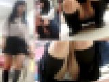 かわいい制服娘がM字開脚で白パンツモロ出し激撮りパンチラ動画