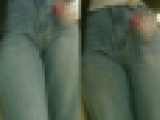 股間部が微妙にエロい★街に立つ長身デニパン女子