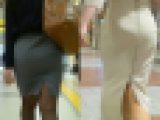 人妻タイトスカート5＊デカ尻淑女の歩行尻【2名】