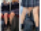 スマホゲームに夢中な仲良し2人組のJK風制服美女の対面エロ過ぎるミニスカ生脚381
