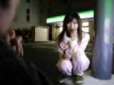 【神待ちJ系】深夜0時過ぎのコンビニ前に1人で座っていたJ系を助けてあげました【個撮】