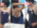 【スクール水着水泳大会潜入】爆乳スク水美少女ちゃん＋華奢スク水美少女ちゃん