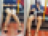 撮影バレ！妖艶美脚お姉さまのパンチラ　傘にジェラシー・・・