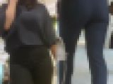 大人のピタ尻3＊街を歩く美魔女のピタパン尻とフロント