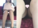 [4K動画][顔出し]童顔でめっちゃかわいいOLさん、スーツ着慣れてないのかピンクパ〇ツ２アングルとも丸見え[ドアップあり]電車
