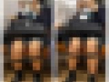 スマホゲームに夢中なJK風制服美女の対面エロ過ぎるミニスカ生脚404