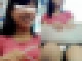 (電車対面）(顔出し)ピンクのトップス越しに…〇っぱいの大きさを隠し切れない…美人OLお姉さんを観察してみました!!
