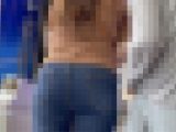 【20代の巨尻】2022夏最高のデカ尻　高身長＆細身でケツだけむっちりw 具が詰まったデニム尻にむしゃぶりつきたい！【4K】