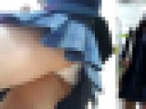JK逆さ撮り001　白い生パンJK