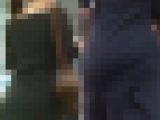 美＊パンティーライン通信＊極薄ペラペラ黒ワンピのスレンダー女子