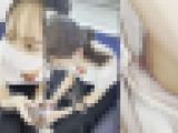 [電車胸チラ]美人JDに粘着撮影したら乳首とパンティーの撮影に成功!!