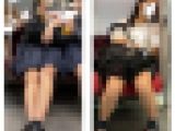 2名のJK風制服美女の対面エロ過ぎるミニスカ生脚426