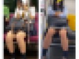 2名のJK風制服美女の対面エロ過ぎるミニスカ生脚430