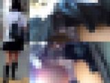 モロバレ【電車内Pチラ盗撮55】太ももパンツお腹までがっつり丸見えな現役女子学生密着パンチラ動画