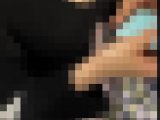 美巨乳のOLさん。Vニットから覗く胸チラ谷間
