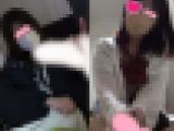 【手コキ動画2本】彼氏持ちのJDがおじさんの肉棒を握って手コキで４５４５発射×製菓専門学校に通う19歳の手コキ