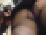 【勃起注意】パンチラカメラ 001 ストッキング越しに紫色のパンティ