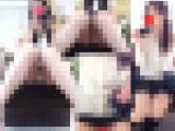 【電車盗撮セットPチラ透けブラ】美少女２人の丸見え対面パンチラ撮りSPセット