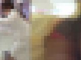 【勃起注意】パンチラカメラ 014  ストッキング越しに赤と黒のパンティ