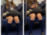 JK風制服美女の対面エロ過ぎるミニスカ生脚442