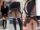 ぴちぴちTバックが透けてタ○ポンがくっきり、、、生尻に食い込むパンツを高画質で覗き見る ～美尻TバックJK編(極撮特別編4)