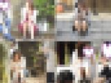 お座りお姉さん発見！！（ＦＨＤ）大変です！！パンツが見えてますよ１３４
