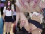 【電車痴漢】ぱいぱん美少女ギャル学生に中出し痴漢！ぐしょ濡れ割れ目に肉棒挿入非情の中出し逃げ痴漢