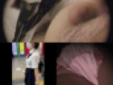 [痴漢×接写]真面目そうな巨乳〇Kがぽろりしながら痴漢されているところを特殊カメラで接写