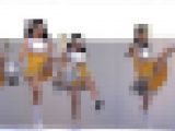 【4K】激熱の夏　地方お祭りイベントに出演した黄色アンスコ　チアチーム
