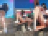 【縦型動画】JK制服お散歩ローアングルパンチラ（4）階段、対面パンチラ、野外M字開脚