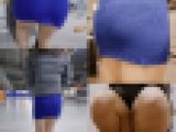 【青ニットミニワンピ】デカ尻の風俗嬢とイ◯アデート